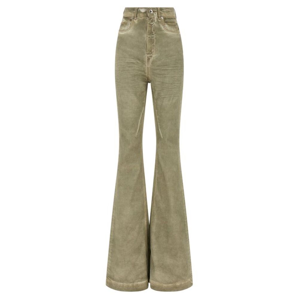 DRKSHDW Beige Cotton Bootcut Women's Jeans